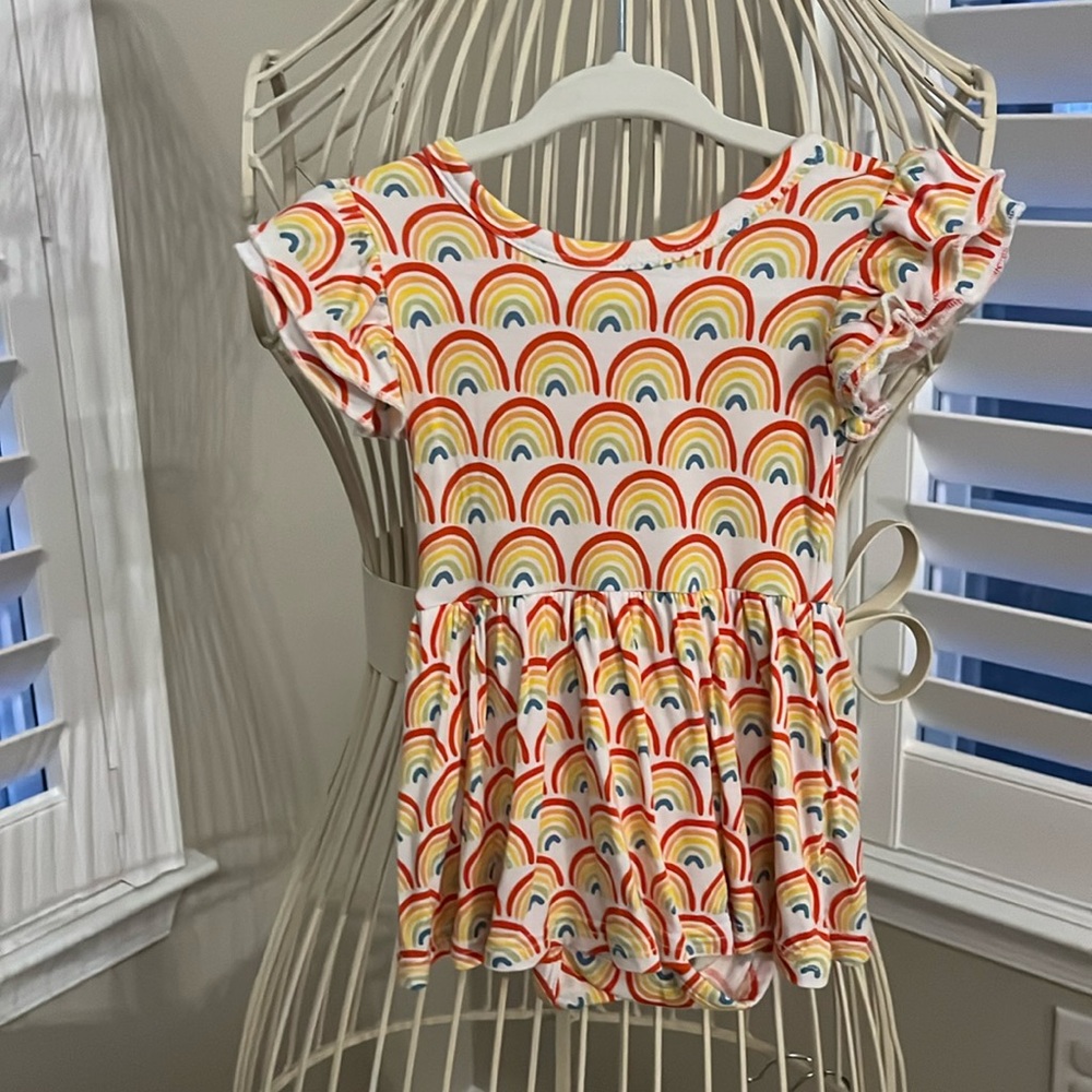 Little Sleepies Play Short Sleeve Dress with Bodysuit